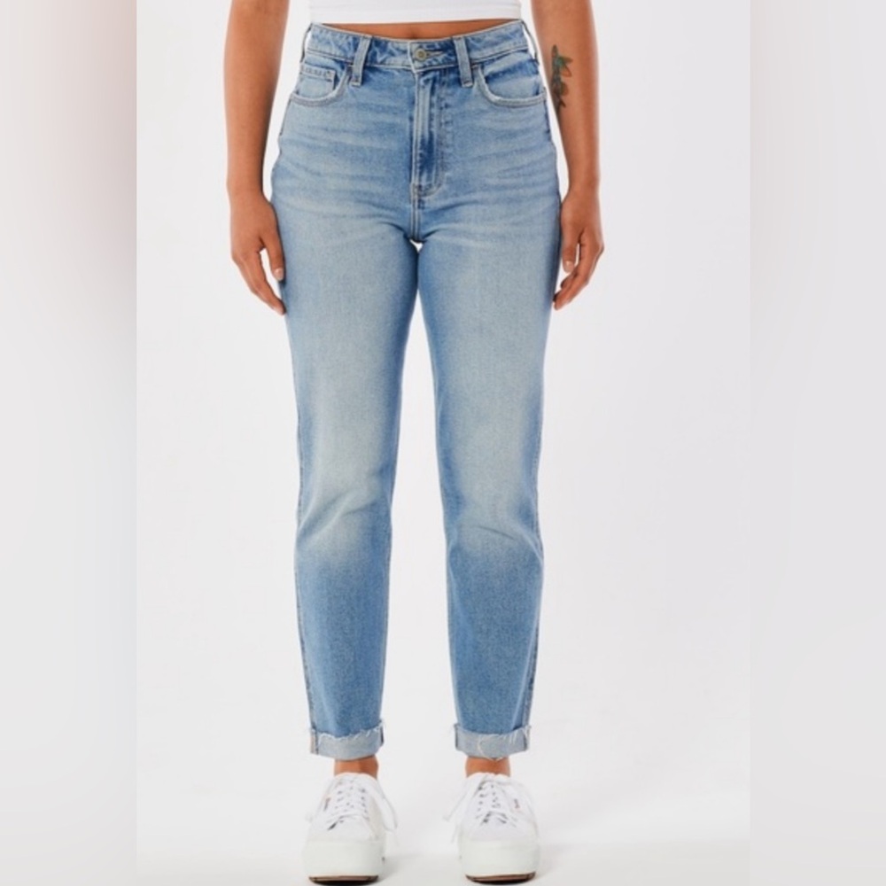 Hollister Women's High Rise Denim Jeans - Light Blue